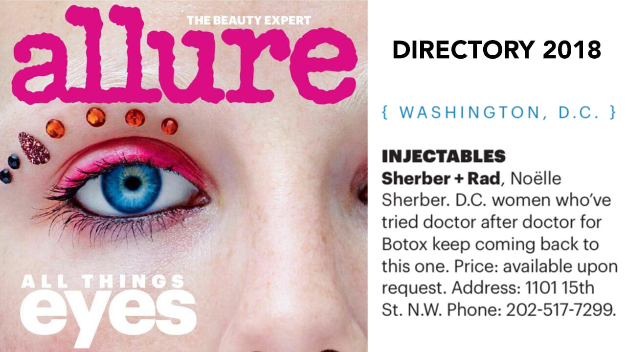 Allure Names Dr. Sherber D.C.’s Best for Injectables article